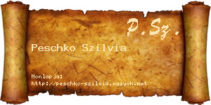 Peschko Szilvia névjegykártya